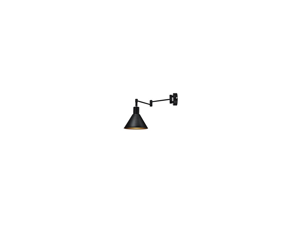 Copenhagen Lampa Kinkiet 1X40W E14 Czarny Środek Złoty Candellux