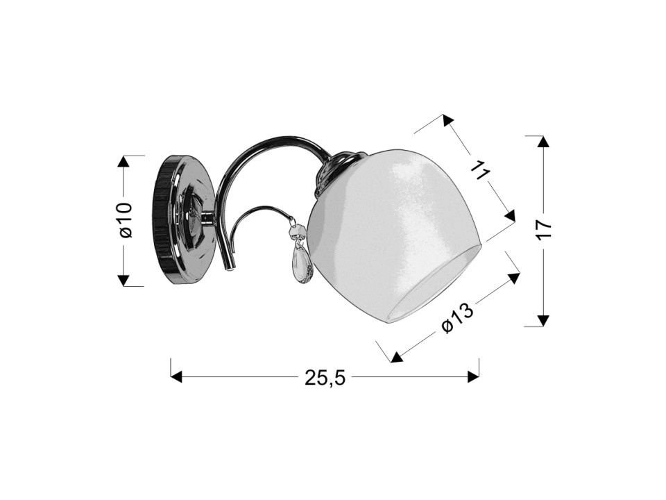 Zachera Lampa Kinkiet 1X40W E27 Biały Candellux