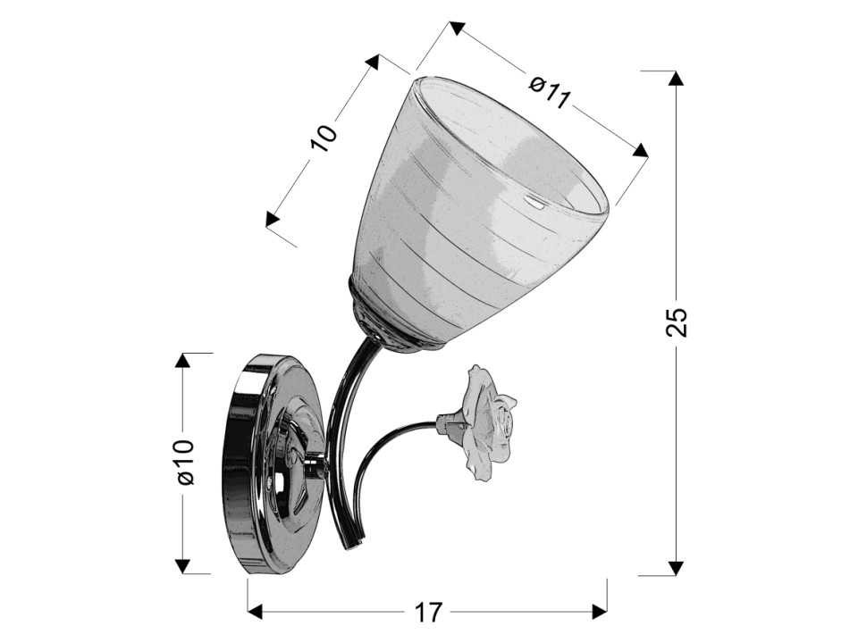 Ariam Lampa Kinkiet 1X40W E27 Biały Candellux