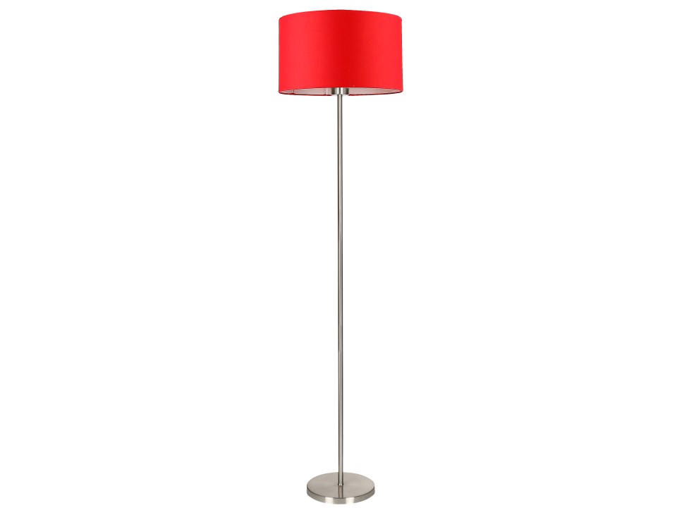 Estella Lampa Podłogowa Satyna 1X60W E27 Abażur Czerwony+Abażur O Tym Samym Ind Candellux
