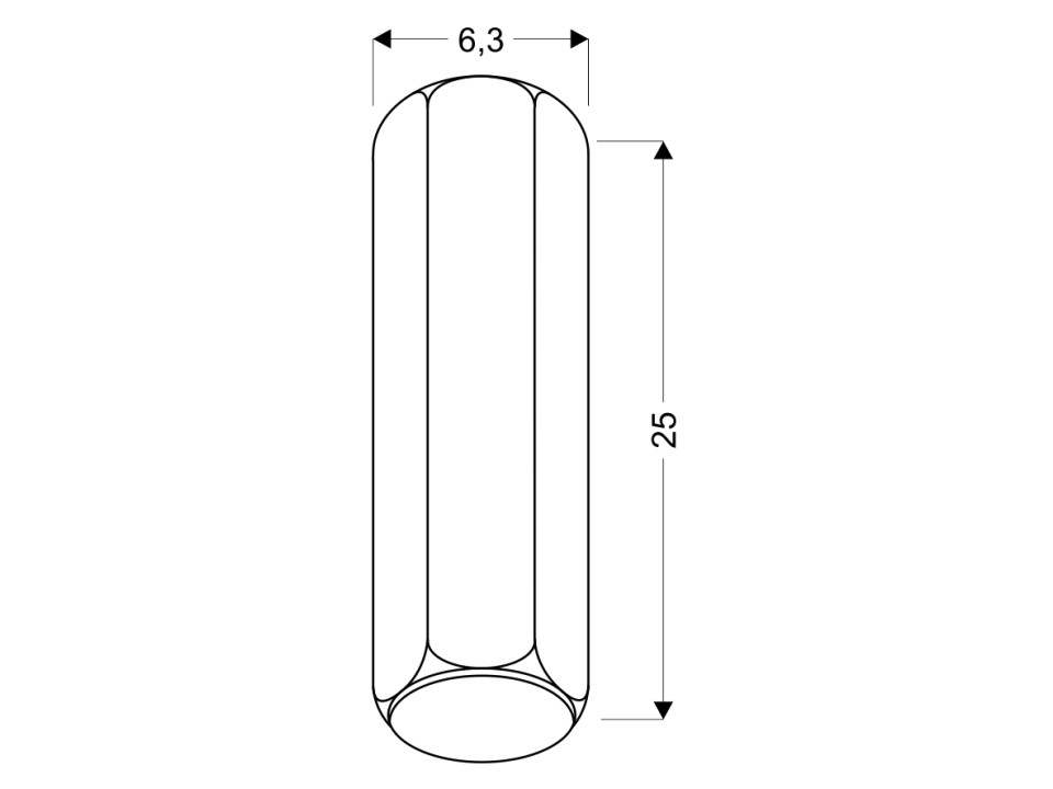 Tuba Lampa Sufitowa 1X25W Gu10 6,3/25 Biały Candellux