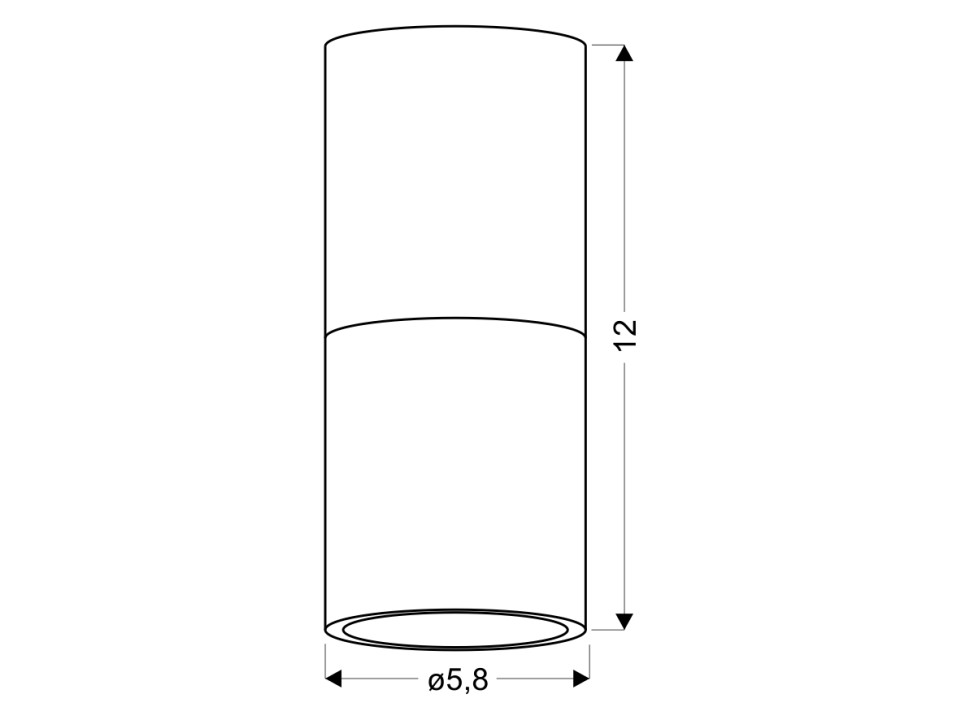 Lampa Sufitowa Tuba 1X50W Gu10 Drewniany+Czarny Śr. 5,8 Cm Candellux