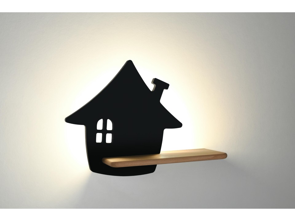 House Lampa Kinkiet 4W Led 4000K Kp Iq Kids Czarny Candellux