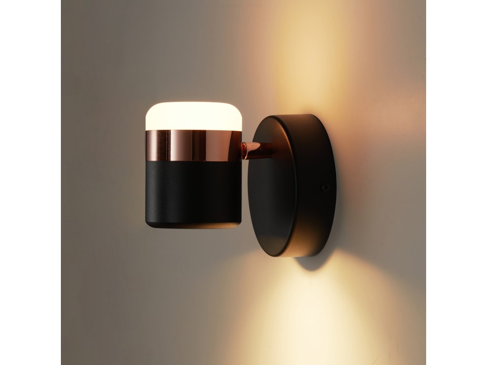 Lampa ścienna POCCO LED czarna 16 cm Step Into Design