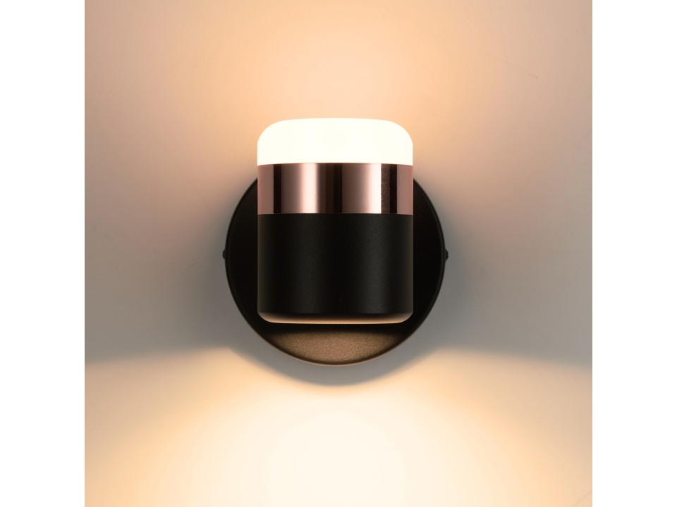 Lampa ścienna POCCO LED czarna 16 cm Step Into Design