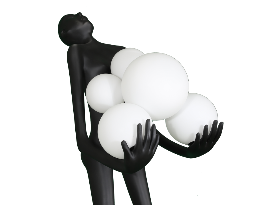 Lampa podłogowa WOMAN czarna 180 cm Step Into Design