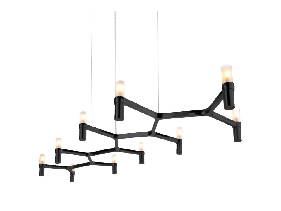 Lampa wisząca CANDLES-10 czarna 165 cm Step Into Design