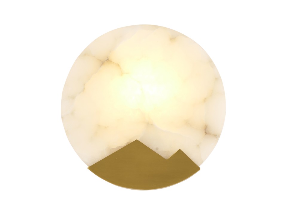 Lampa ścienna MARMO biały marmum i mosiądz 20cm Step Into Design