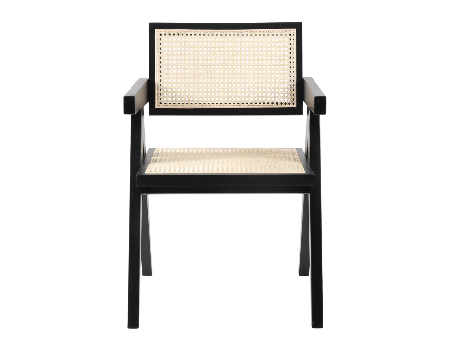 Krzesło BOHO drewniane w kolorze czarnym z podłokietnikami Step Into Design