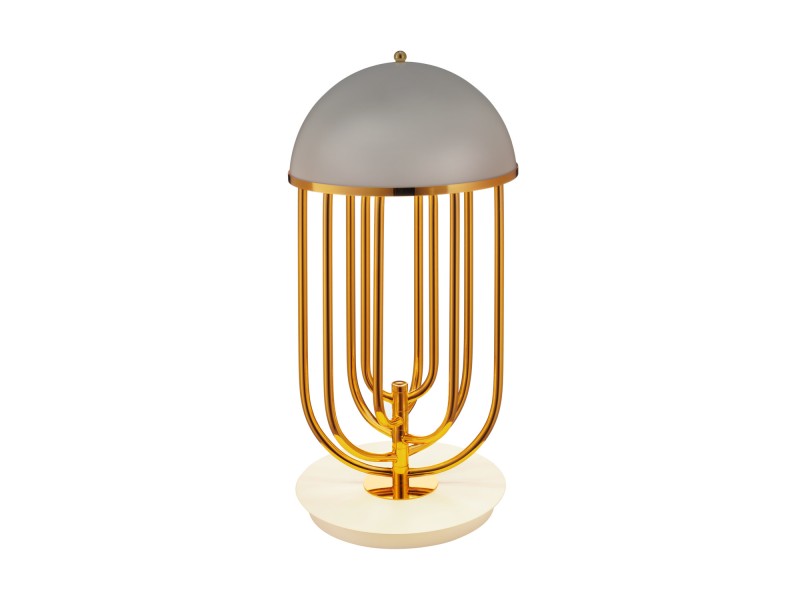 Lampa stołowa DOLCE VITA biało złota 60 cm Step Into Design