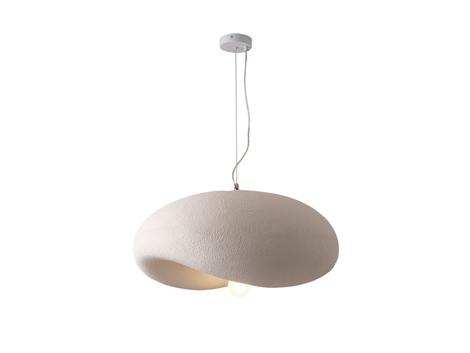 Lampa wisząca STONE FLAT biała 40 cm Step Into Design