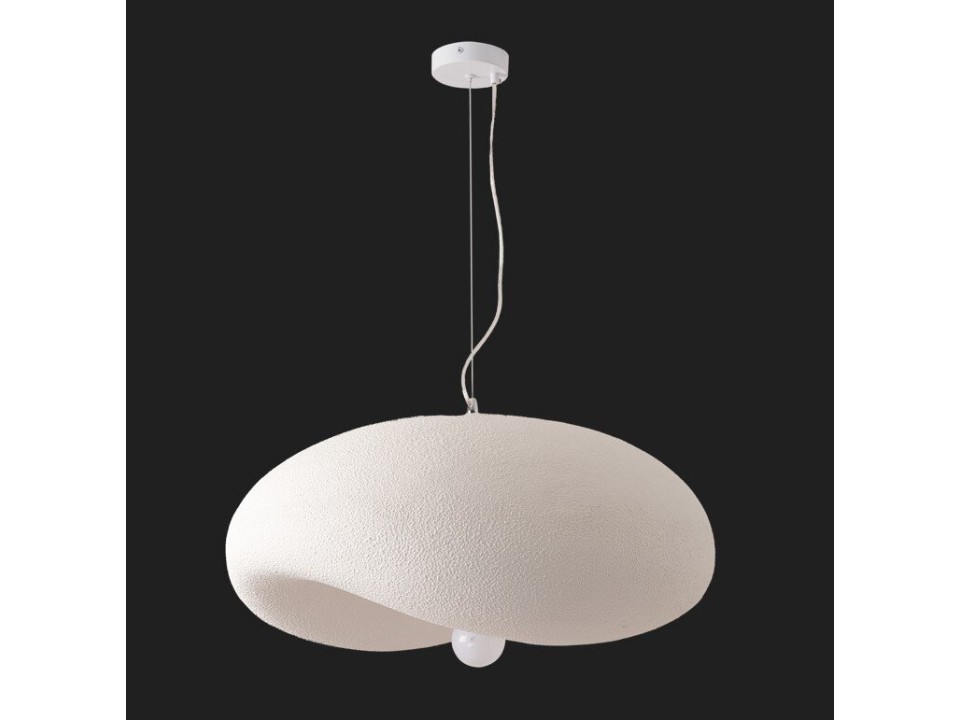 Lampa wisząca STONE FLAT biała 40 cm Step Into Design