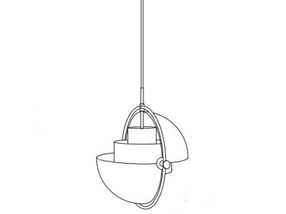 Lampa wisząca MOBILE mosiądz 38 cm Step Into Design