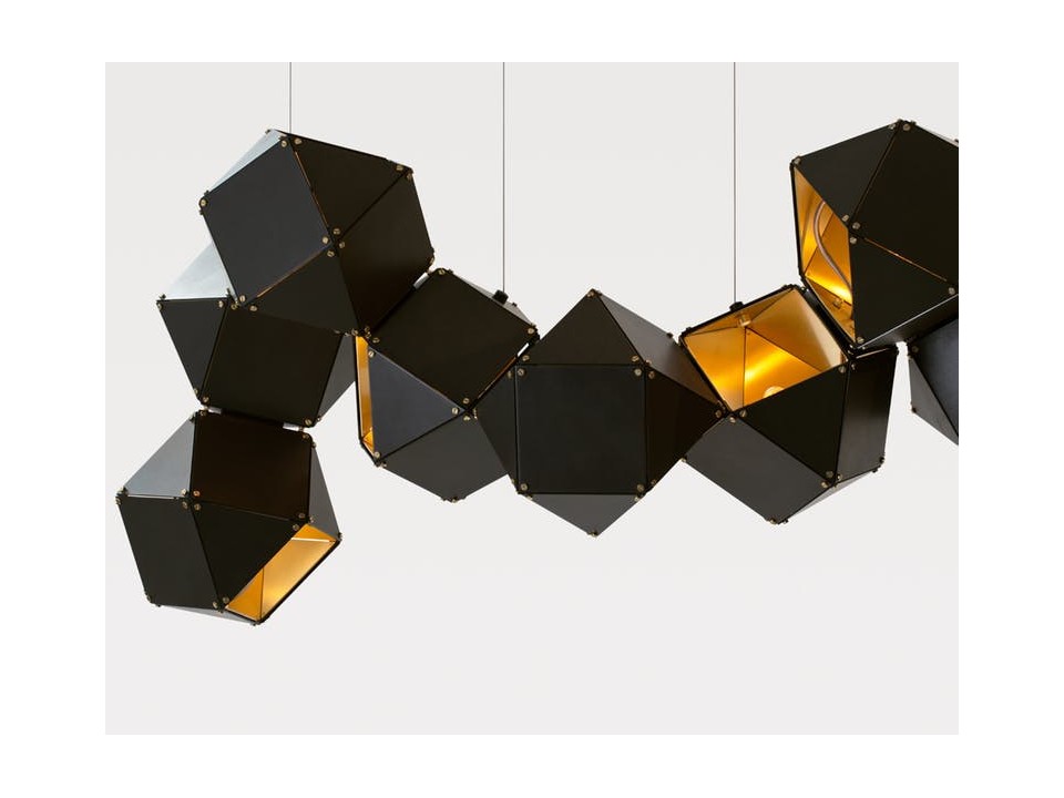 Lampa wisząca NEW GEOMETRY-14 czarno złota 142 cm Step Into Design