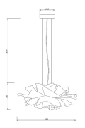 Lampa wisząca PEONY biała 50 cm Step Into Design