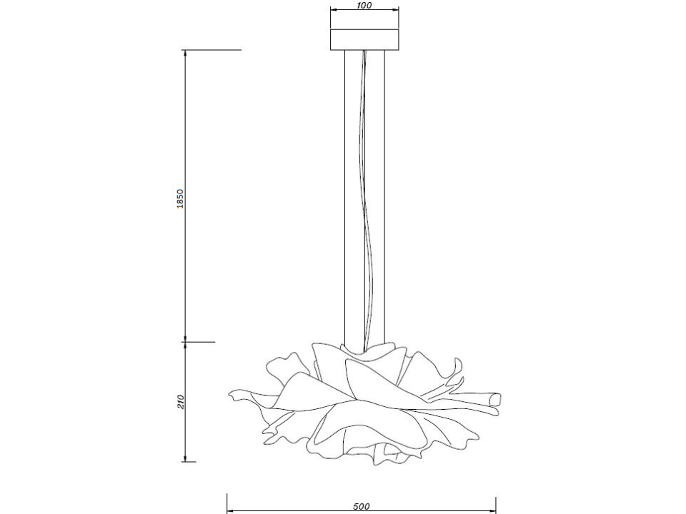 Lampa wisząca PEONY biała 50 cm Step Into Design