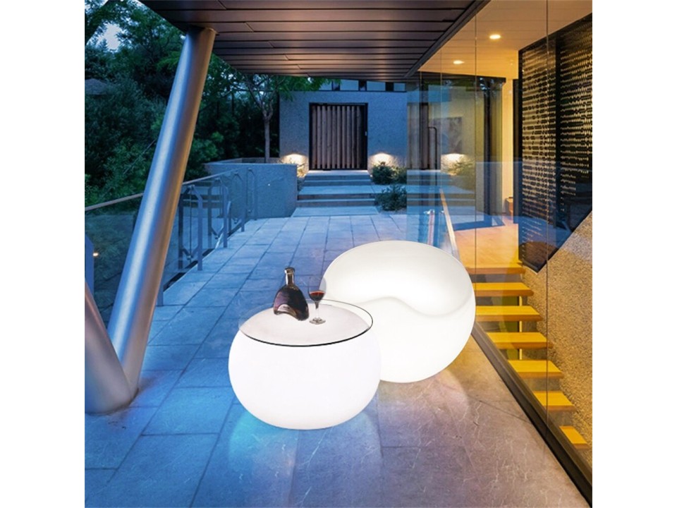 Lampa ogrodowa pufa APPLE M LED RGBW 16 kolorów 56 cm Step Into Design