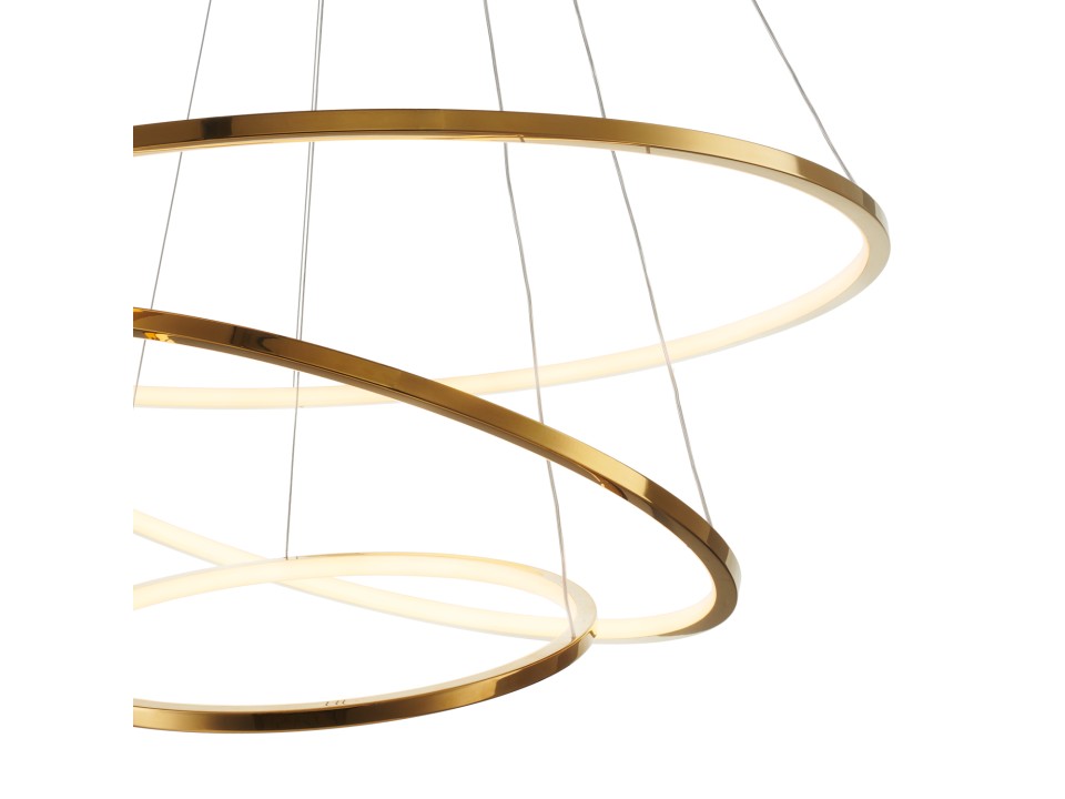 Lampa wisząca CIRCLE SLIM 40+60+80 LED złoty 40 cm + 60 cm + 80 cm Step Into Design