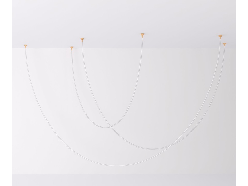 Lampa wisząca SNAKE LED wąż ledowy złota 300 cm Step Into Design