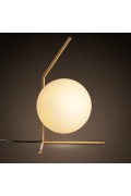 Lampa stołowa SOLARIS biało mosiężna 39 cm Step Into Design