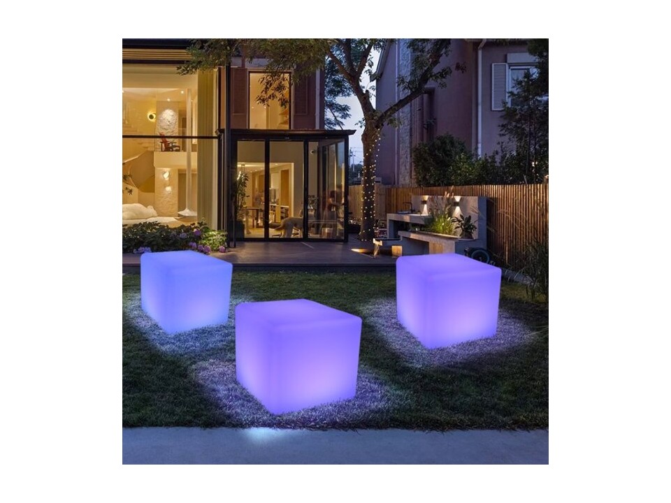 Lampa ogrodowa kostka CUBIC XL LED RGBW 16 kolorów 50 cm Step Into Design