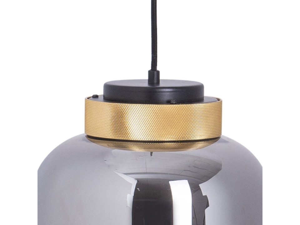 Lampa wisząca BOOM LED szaro złota 25 cm Step Into Design