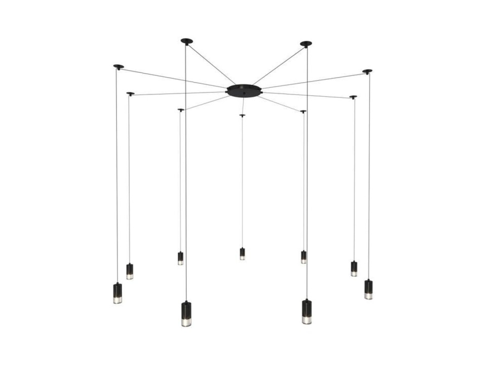 Lampa wisząca LINEA-9 czarna Step Into Design