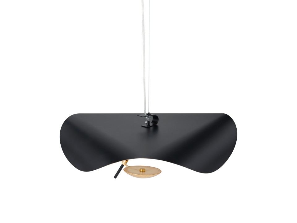 Lampa wisząca ENIGMA LED czarno złota 40 cm Step Into Design
