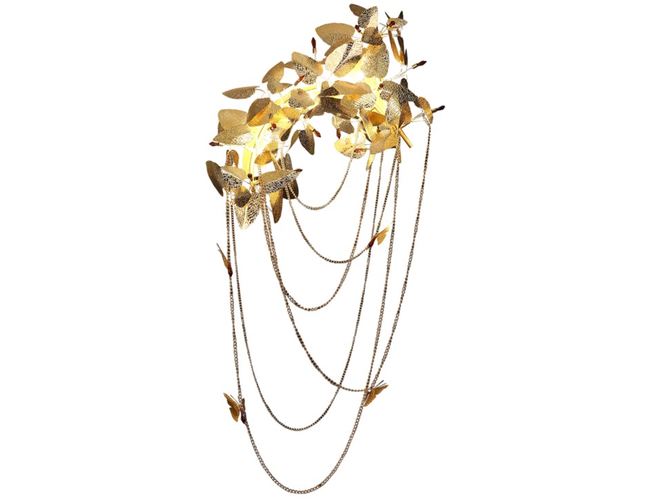 Lampa ścienna BLOSSOM złota 120 cm Step Into Design