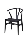 Krzesło BONBON czarne rattanowo jesionowe Step Into Design