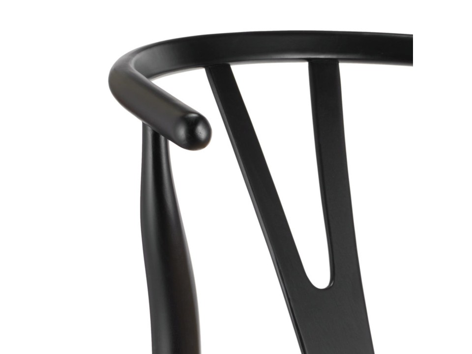 Krzesło BONBON czarne rattanowo jesionowe Step Into Design