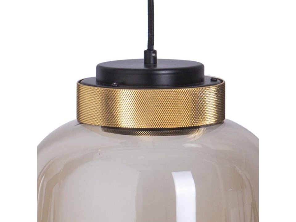 Lampa wisząca BOOM LED bursztynowo złota 25 cm Step Into Design