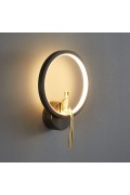 Lampa ścienna AMICI RING LED czarno złota 27 cm Step Into Design