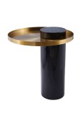 Stolik kawowy COLUMN marmurowy czarno złoty 55 cm Step Into Design