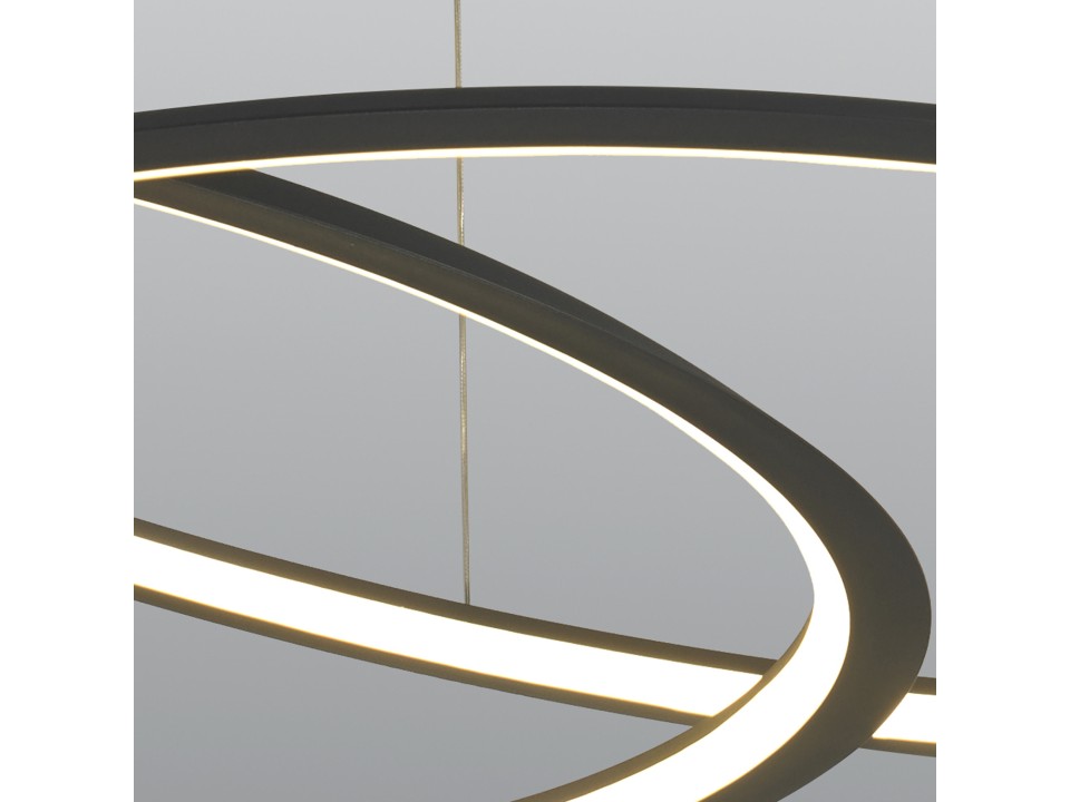 Lampa wisząca SPIRELLO ledowa czarna 80 cm Step Into Design