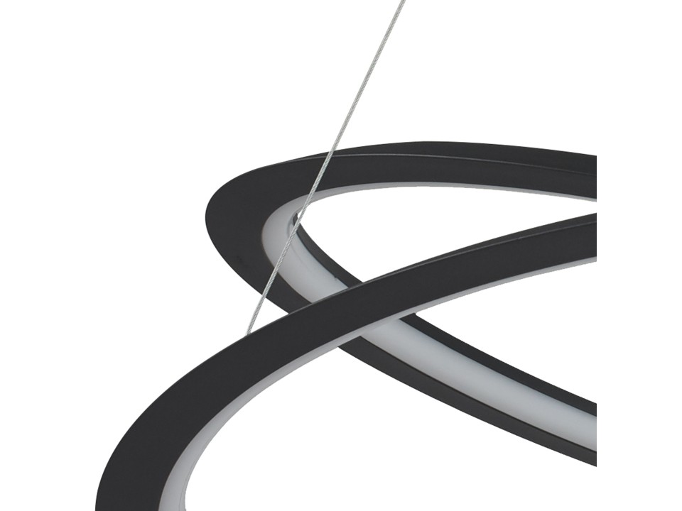 Lampa wisząca SPIRELLO ledowa czarna 80 cm Step Into Design