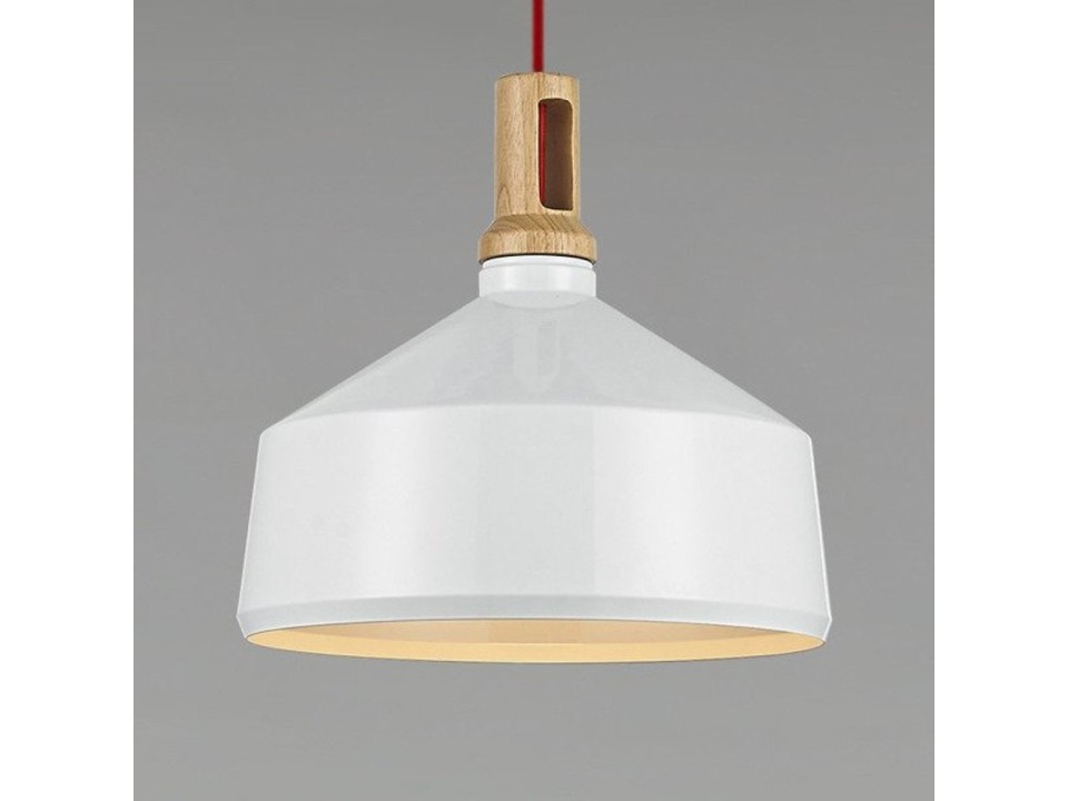 Lampa wisząca NORDIC WOODY biało drewniana 35 cm Step Into Design