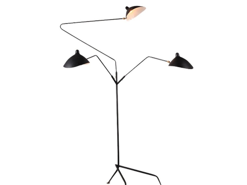 Lampa stojąca CRANE-3F czarna 210 cm Step Into Design