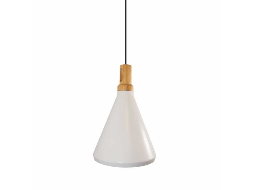 Lampa wisząca NORDIC WOODY biało drewniana 25 cm Step Into Design