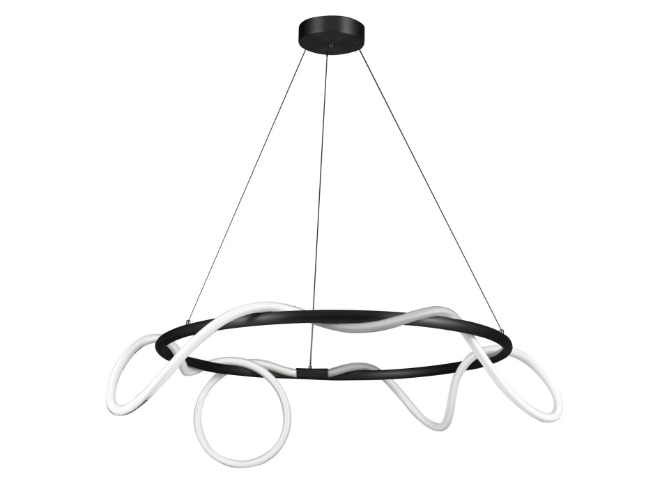 Lampa wisząca FANTASIA ROUND LED czarna 60 cm Step Into Design