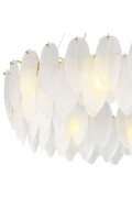 Lampa wisząca PIUMA mosiądz biała 80 cm Step Into Design