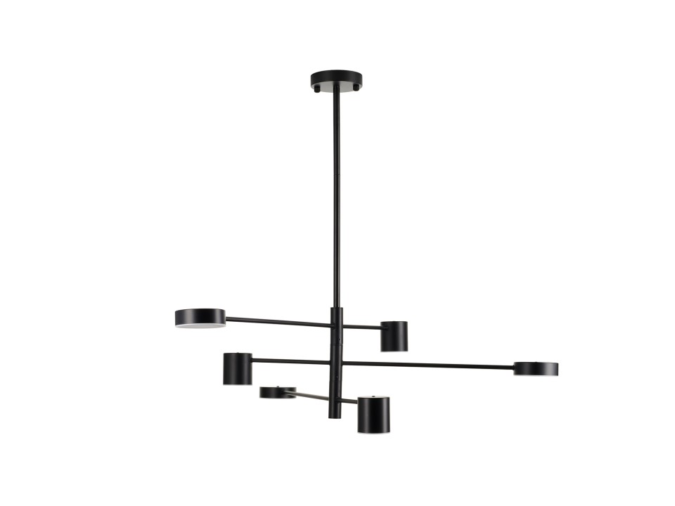 Lampa wisząca CLEX - 6P LED czarna 100 cm Step Into Design