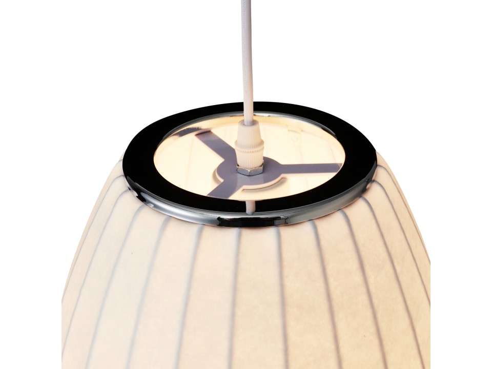 Lampa wisząca SILK BARREL biała 60 cm Step Into Design
