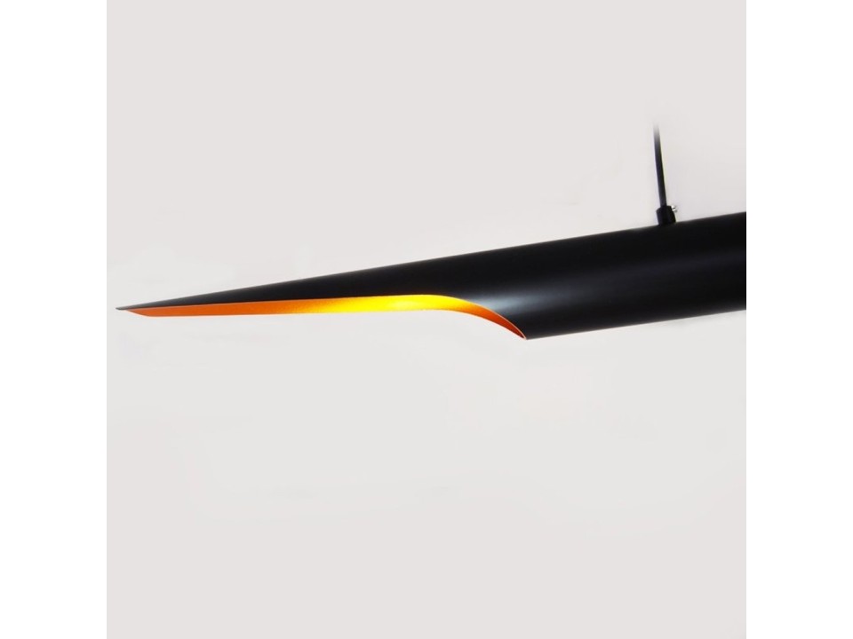 Lampa wisząca BLACK TUBE czarno złota 100 cm Step Into Design