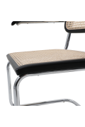 Krzesło VIENNA rattanowo czarne z podłokietnikami Step Into Design