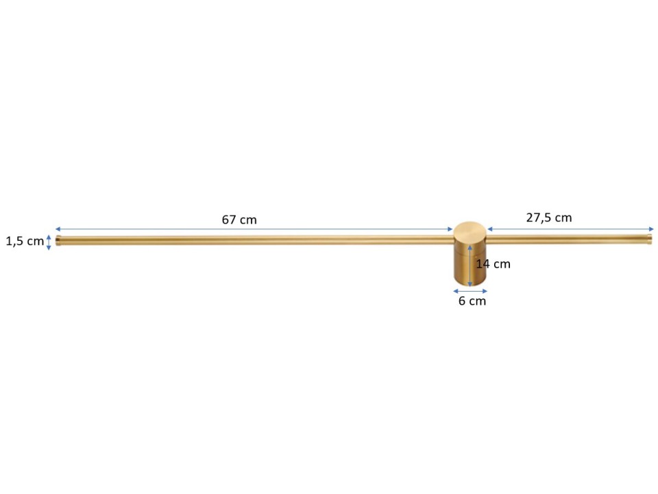 Lampa ścienna SPARO LED złota 100 cm Step Into Design
