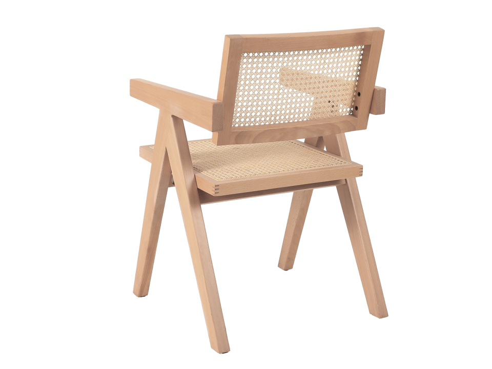 Krzesło BOHO drewniane w kolorze naturalnym z podłokietnikami Step Into Design