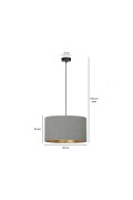 Lampa wisząca HILDE 1 BL GRAY