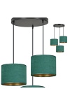 Lampa wisząca HILDE 3 BL PREMIUM GREEN - Emibig