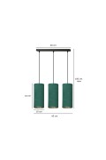 Lampa wisząca BENTE 3 BL GREEN